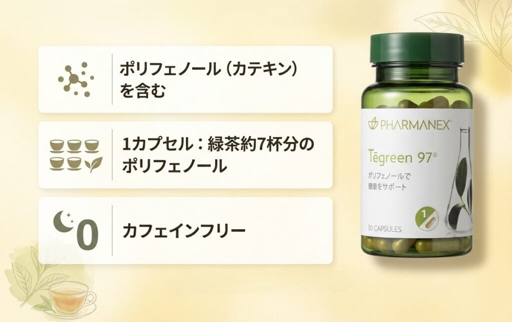 ニュースキン　ティグリーンについて詳しく紹介（カテキン・緑茶約7杯分のポリフェノール・カフェインフリー）